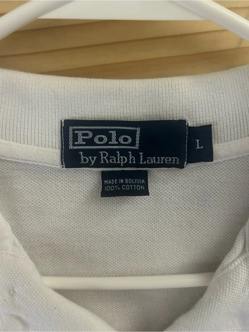 Ralph Lauren White Polo with Light Blue Trim